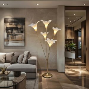5' led tulip corner floor lamp
